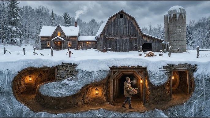 She Built An Underground Tunnel From Barn To Silo, All Connected To Her House—When Winter Came…