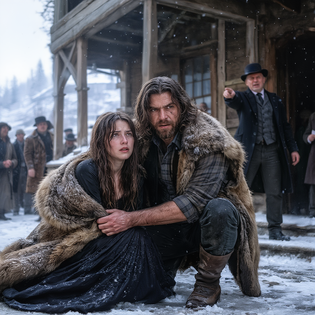 They Threw Her Out Into the Snow—Until Mountain Man Wrapped His Coat Around Her and Claimed, “Mine.”