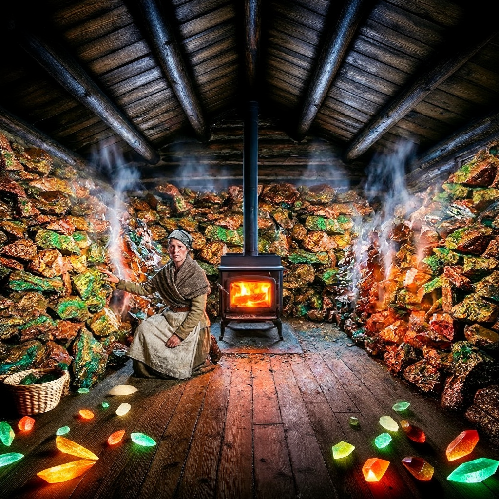 She Stacked Raw Copper Ore Against Her Cabin Walls—the Metal Soaked Heat and Gave It Back All Night