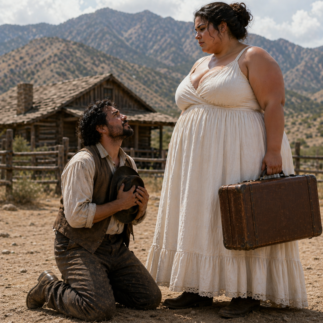 He Waited for a Beautiful Mail-Order Bride… But When an Overweight Teen Stepped Off the Wagon, the Entire Mountain Town Started Laughing — Until They Learned the Truth