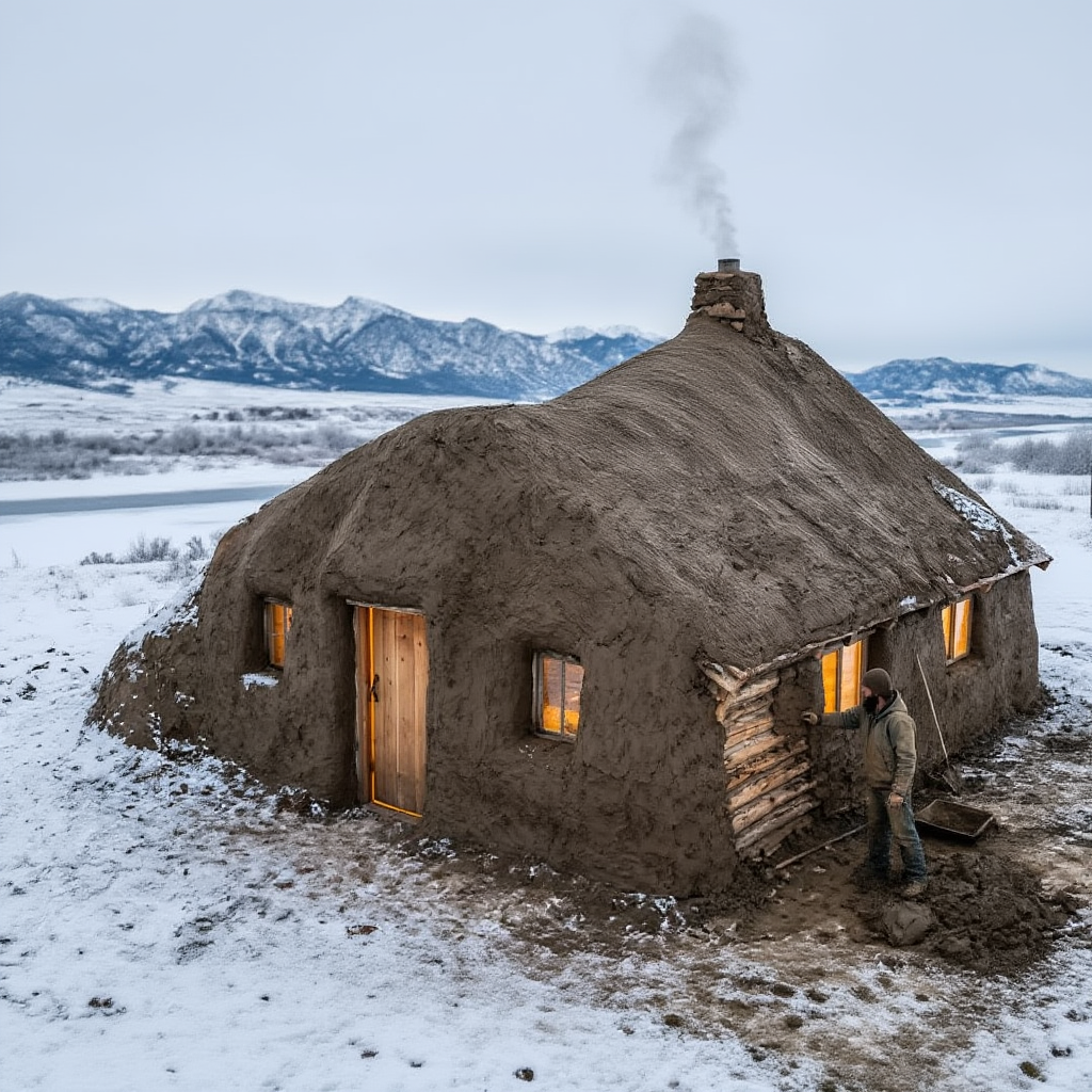 He Coated His Cabin in Mud So Thick It Looked Like a Hill — Then the Deadliest Winter Came