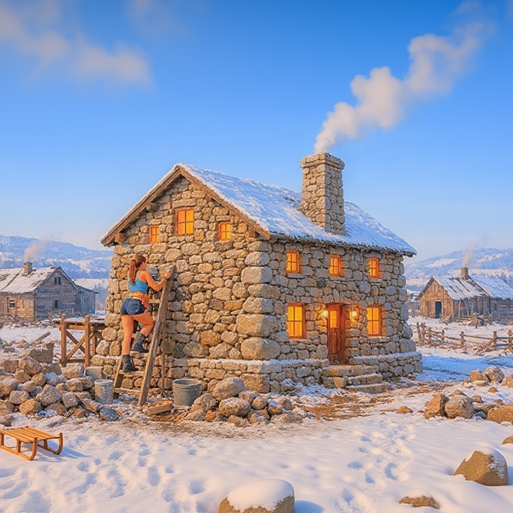 Her Husband Left Her a Field of Useless Stone — She Stacked It Into the Warmest House in the County