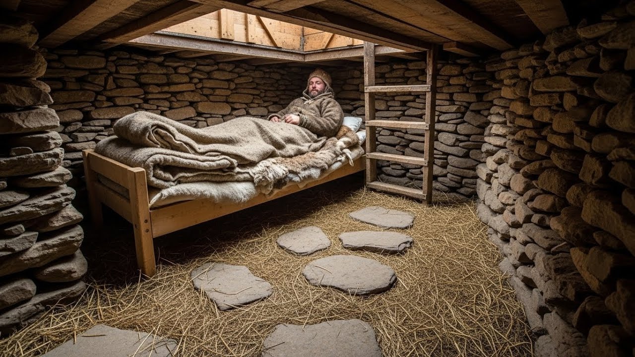 Everyone Laughed When He Built an “Basement Bed” — Until He Slept 42º Warmer While Cabin Froze